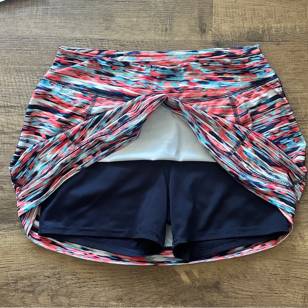 Colorful vibrant tennis skort size medium TEK GEAR - Picture 6 of 12